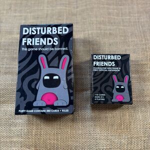 Disturbed Friends Adult Party Game + Expansion Pack Complete 2016